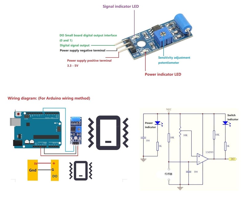 GODIYMODULES 5pcs SW 420 Motion Sensor Module Vibration Sensor Vibration Switch Alarm Sensors for Arduino - Image 2